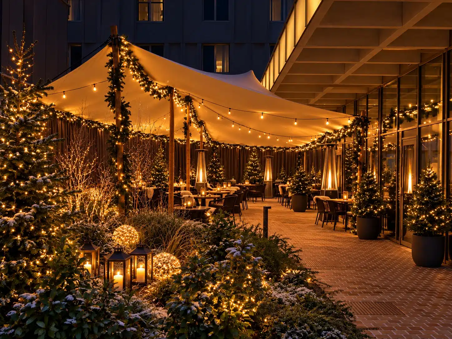 ARNO Winter Garden at SCALA in an evening setting
